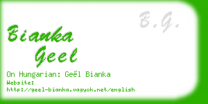 bianka geel business card